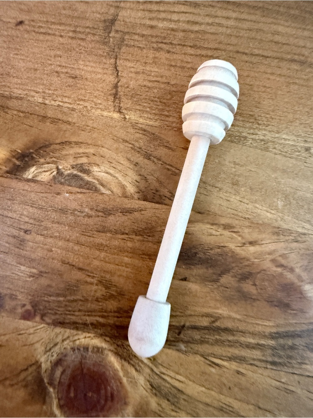 Wooden Honey small Dipper - Natural Light Wood